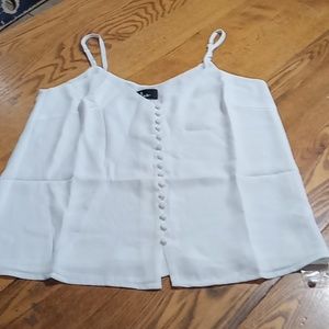 Lulu's Tank Top Womens SMALL SHEER WHITE Casual Work Summer Every Day Wear NEW